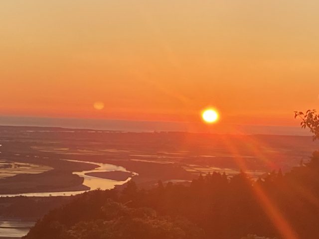 今日の夕日